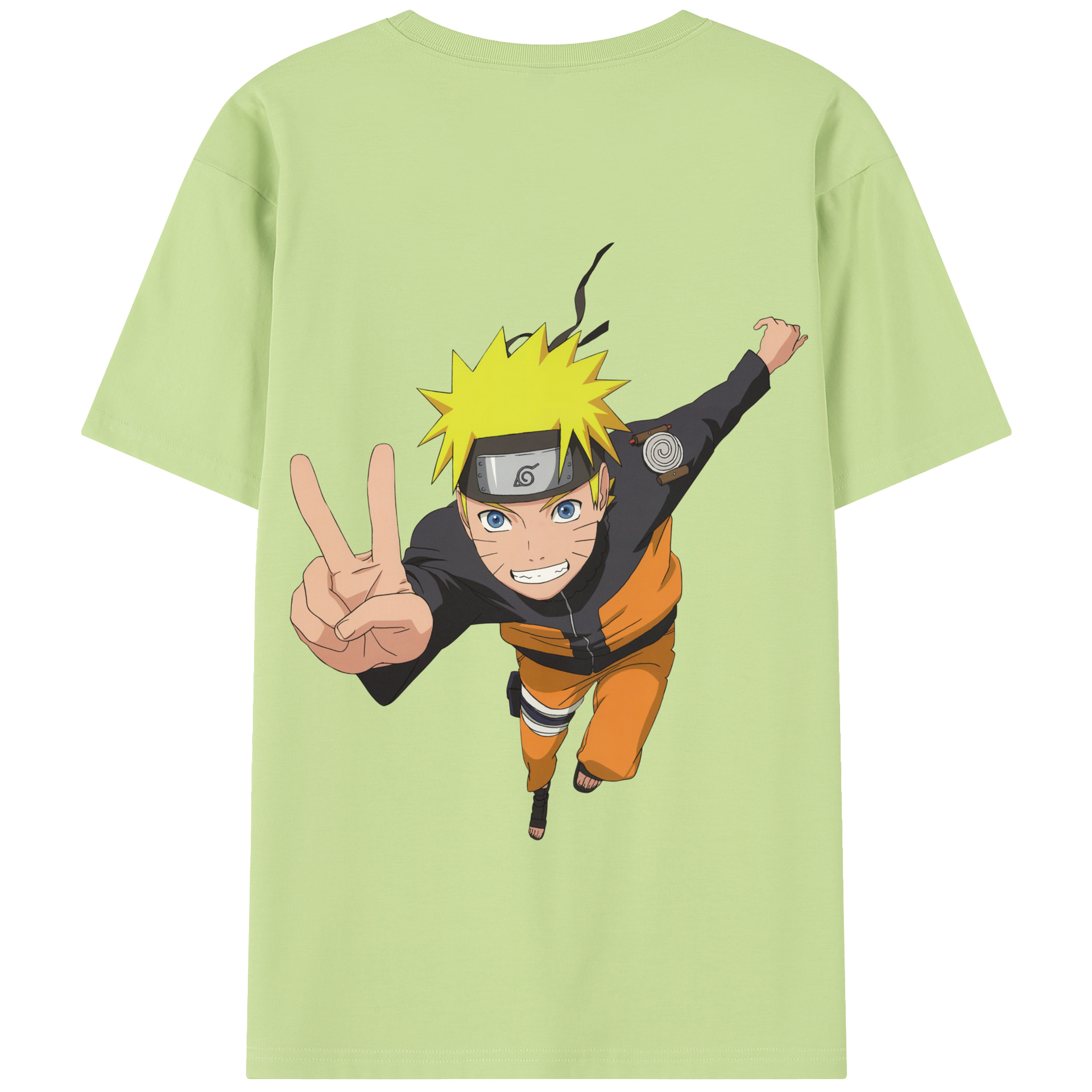 （画像用） NARUTO -ナルト- うずまき ナルト Uzumaki Naruto 綿100％半袖Tシャツ（背面プリント）